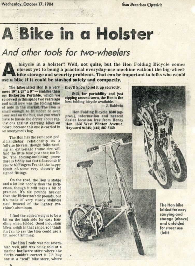 DAHON Folding Bike 1984 a bike in a holster