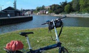 DAHON next to river in Exeter