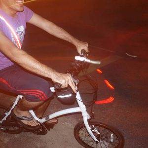 night riding a dahon dash folding bicycle